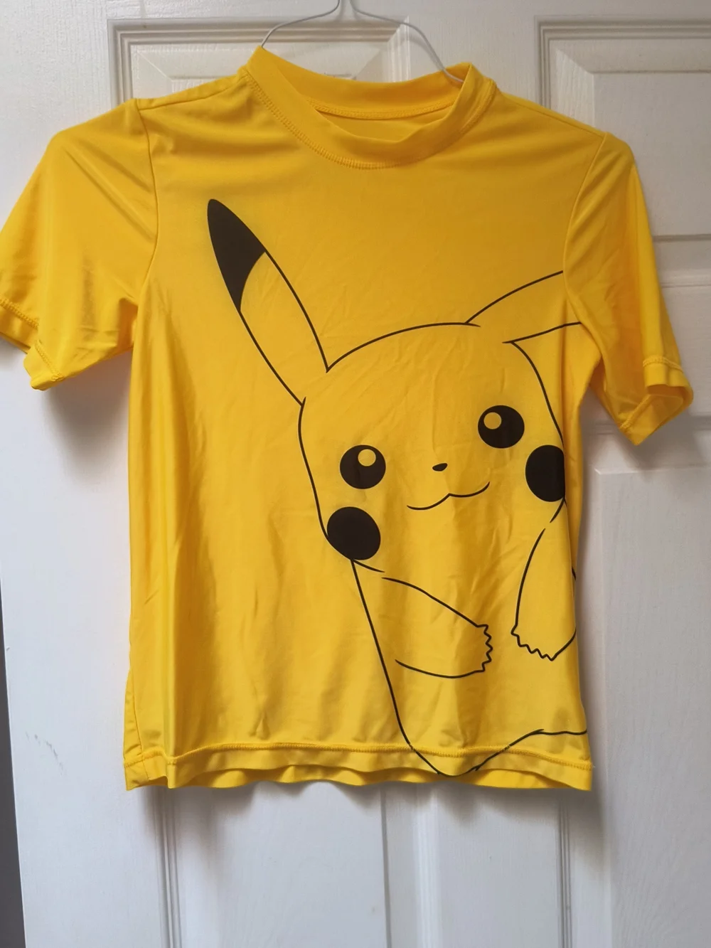 Kids Yellow Pikachu Graphic Short Sleeve Top